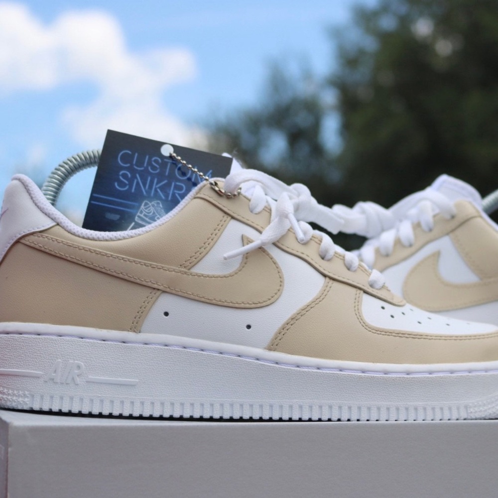Nike Air Force nude 1s Custom